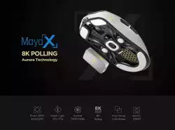 Lamzu професионална геймърска мишка MAYA X 8K - Wireless Gaming Mouse - Light Pink