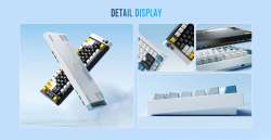 Lamzu професионална геймърска механична клавиатура Professional Gaming Mechanical Keyboard JET 75 - 8K, Magnetic Gateron Jade Switches - Black/Yellow