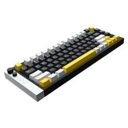 Lamzu професионална геймърска механична клавиатура Professional Gaming Mechanical Keyboard JET 75 - 8K, Magnetic Gateron Jade Switches - Black/Yellow