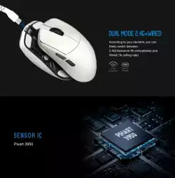 Lamzu професионална геймърска мишка MAYA X 8K - Wireless Gaming Mouse - Purple Shadow