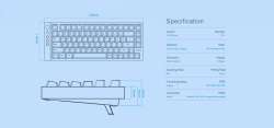 Lamzu професионална геймърска механична клавиатура Professional Gaming Mechanical Keyboard JET 75 - 8K, Magnetic Gateron Jade Switches - Black/Yellow