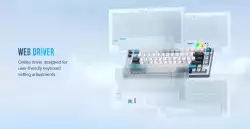 Lamzu професионална геймърска механична клавиатура Professional Gaming Mechanical Keyboard JET 75 - 8K, Magnetic Gateron Jade Switches - White/Blue