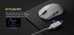 Lamzu професионална геймърска мишка MAYA X 8K - Wireless Gaming Mouse - Cloud Grey