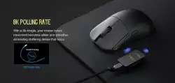 Lamzu професионална геймърска мишка INCA 8K - Wireless Gaming Mouse - White