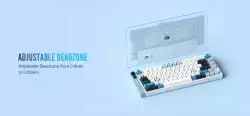 Lamzu професионална геймърска механична клавиатура Professional Gaming Mechanical Keyboard JET 75 - 8K, Magnetic Gateron Jade Switches - White/Blue