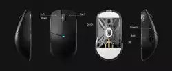 Lamzu професионална геймърска мишка ATLANTIS OG V2 4K - Wireless Gaming Mouse - Black