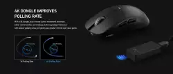 Lamzu професионална геймърска мишка ATLANTIS OG V2 4K - Wireless Gaming Mouse - Black