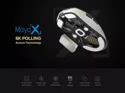 Lamzu професионална геймърска мишка MAYA X 8K - Wireless Gaming Mouse - Purple Shadow