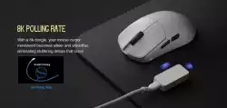 Lamzu професионална геймърска мишка MAYA X 8K - Wireless Gaming Mouse - Cloud Grey