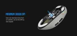 Lamzu професионална геймърска мишка MAYA X 8K - Wireless Gaming Mouse - Cloud Grey