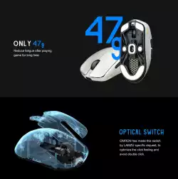 Lamzu професионална геймърска мишка MAYA X 8K - Wireless Gaming Mouse - Purple Shadow