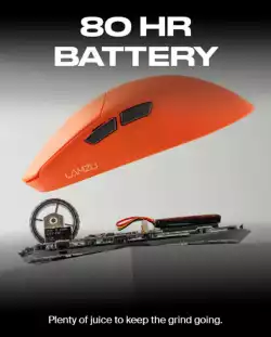 Lamzu професионална геймърска мишка MAYA X 8K - Wireless Gaming Mouse - Fnatic Special Edition Orange