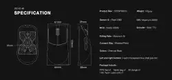 Lamzu професионална геймърска мишка ATLANTIS OG V2 4K - Wireless Gaming Mouse - Black