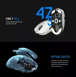 Lamzu професионална геймърска мишка MAYA X 8K - Wireless Gaming Mouse - Light Pink