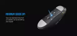 Lamzu професионална геймърска мишка INCA 8K - Wireless Gaming Mouse - Black
