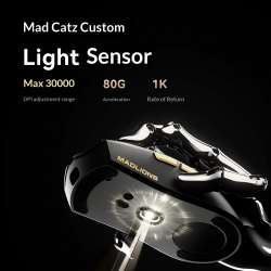 Madlions професионална геймърска мишка Wireless Gaming Mouse M3 Pro - 1K, Mad Catz Custom Sensor, White