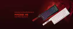 Madlions професионална геймърска механична клавиатура Professional Gaming Mechanical Keyboard MAD 60 HE Flagship V2 - 8K, Magnetic Amber Pro Switches - Black