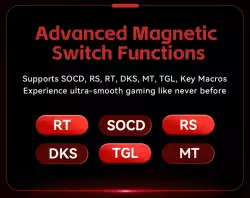 Madlions професионална геймърска механична клавиатура Professional Gaming Mechanical Keyboard MAD 60 HE Flagship - 8K, Magnetic Amber Pro Switches - Black