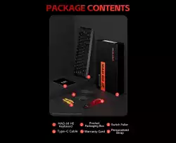 Madlions професионална геймърска механична клавиатура Professional Gaming Mechanical Keyboard MAD 68 PRO - Black, 8K, Sealed Silver Magnetic [Linear]                          