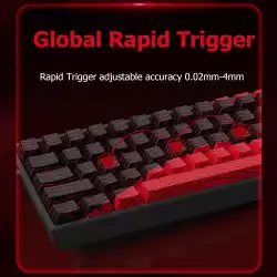 Madlions професионална геймърска механична клавиатура Professional Gaming Mechanical Keyboard MAD 68 HE RGB - 1K, Magnetic Amber Pro Switches - White                          
