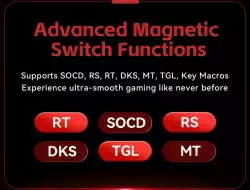 Madlions професионална геймърска механична клавиатура Professional Gaming Mechanical Keyboard MAD 60 HE Flagship V2 - 8K, Magnetic Amber Pro Switches - Black