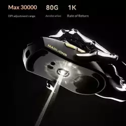 Madlions професионална геймърска мишка Wireless Gaming Mouse M3 Pro - 1K, Mad Catz Custom Sensor, White
