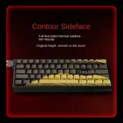 Madlions професионална геймърска механична клавиатура Professional Gaming Mechanical Keyboard MAD 68 HE Flagship V2 - 8K, Magnetic Amber Pro Switches - White