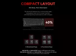 Madlions професионална геймърска механична клавиатура Professional Gaming Mechanical Keyboard MAD 68 PRO - Black, 8K, Sealed Silver Magnetic [Linear]