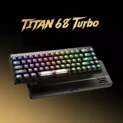 Madlions професионална геймърска механична клавиатура Professional Gaming Mechanical Keyboard TITAN 68 TURBO - 8K, Magnetic Fuguang Switches (English US), Blac