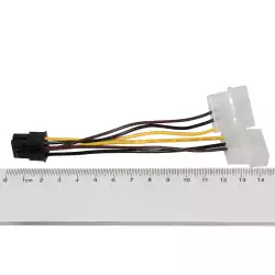 Makki Адаптер Adapter 2xMolex to 6pin PCI-E VGA - MAKKI-CE313-0.15m