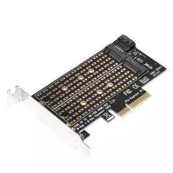 Makki Адаптер M2 SSD NVMe+SATA (M-key+B-key) to PCI Express 3.0 4x adapter - MAKKI-M2-PCIE-2X