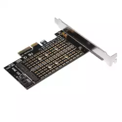 Makki Адаптер M2 SSD NVMe+SATA (M-key+B-key) to PCI Express 3.0 4x adapter - MAKKI-M2-PCIE-2X