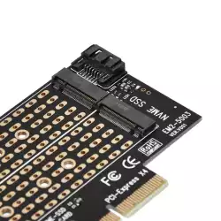 Makki Адаптер M2 SSD NVMe+SATA (M-key+B-key) to PCI Express 3.0 4x adapter - MAKKI-M2-PCIE-2X