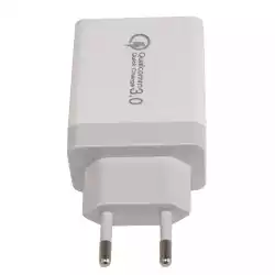 Makki бързо зарядно Fast Charger - QC3.0+2xUSB 30W White - MAKKI-QC30W3