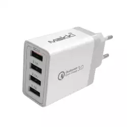 Makki бързо зарядно Fast Charger - QC3.0+3xUSB 30W White - MAKKI-QC48W4