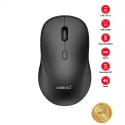 Makki безжична мишка Wireless Mouse MAKKI-MSX-2401 - USB-C, Silent, 1600dpi, 2.4G, Bluetooth, Rechargeable