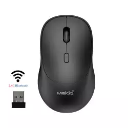 Makki безжична мишка Wireless Mouse MAKKI-MSX-2401 - USB-C, Silent, 1600dpi, 2.4G, Bluetooth, Rechargeable