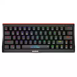 Marvo безжична механична геймърска клавиатура Wireless Gaming Mechanical keyboard Hecate 61WR Black - KG962W-R - Bluetooth 5.0, 63 keys