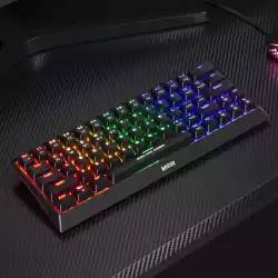 Marvo безжична механична геймърска клавиатура Wireless Gaming Mechanical keyboard Hecate 61WR Black - KG962W-R - Bluetooth 5.0, 63 keys