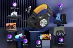 Marvo безжични геймърски слушалки Gaming Headphones Pulz 80W - Bluetooth, 2.4G - MARVO-HG9084W