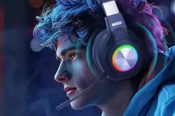 Marvo безжични геймърски слушалки Gaming Headphones Pulz 80W - Bluetooth, 2.4G - MARVO-HG9084W