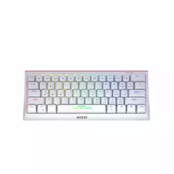 Marvo геймърска клавиатура Gaming Mechanical keyboard 61 keys TKL Hecate 61R WH - KG962G White - RED switches, RGB (English US)