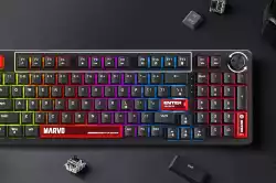 Marvo геймърска механична клавиатура Gaming Mechanical Keyboard Arma 98 KG937 - 1K, TNT Peach Switches [Linear], (English US)