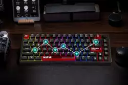 Marvo геймърска механична клавиатура Gaming Mechanical Keyboard Arma 82 KG936 - 1K, TNT Peach Switches [Linear], (English US)