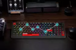 Marvo геймърска механична клавиатура Gaming Mechanical Keyboard Arma 98 KG937 - 1K, TNT Peach Switches [Linear], (English US)