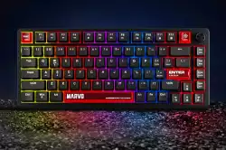 Marvo геймърска механична клавиатура Gaming Mechanical Keyboard Arma 67 KG935 - 1K, TNT Peach Switches [Linear], (English US)