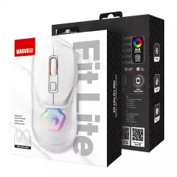 Marvo геймърска мишка FIT LITE Mouse, White