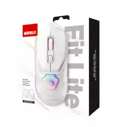 Marvo геймърска мишка FIT LITE Mouse, White