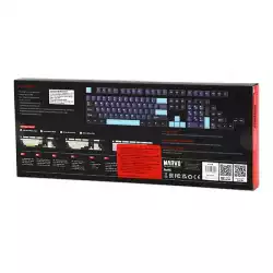 Marvo капачки за клавиатура Custom Keycap Set PBT, 104 keys, Dark Blue, Black, Cyan - MARVO-KP-01-BL