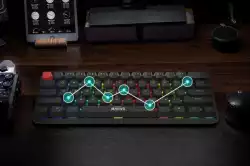 Marvo механична геймърска клавиатура Gaming Mechanical keyboard Saber 61 KG933G White - 61 keys, Red Switches [Linear]